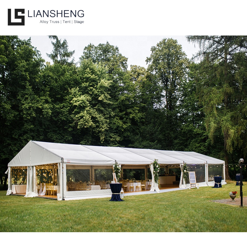 Carpa resistente de alta calidad, estructura de aluminio para bodas, carpa transparente de lujo para eventos y fiestas de bodas para 500 personas