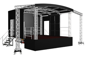 Precio de fábrica, armadura de techo personalizada de aluminio con sistema de elevación, escenario al aire libre de fácil instalación para eventos de concierto