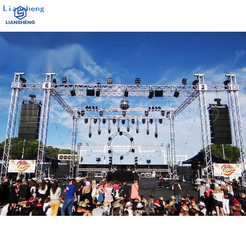 DJ de alta calidad enciende el sistema al aire libre del braguero del tejado de la etapa del concierto de la boda del aluminio del festival de música