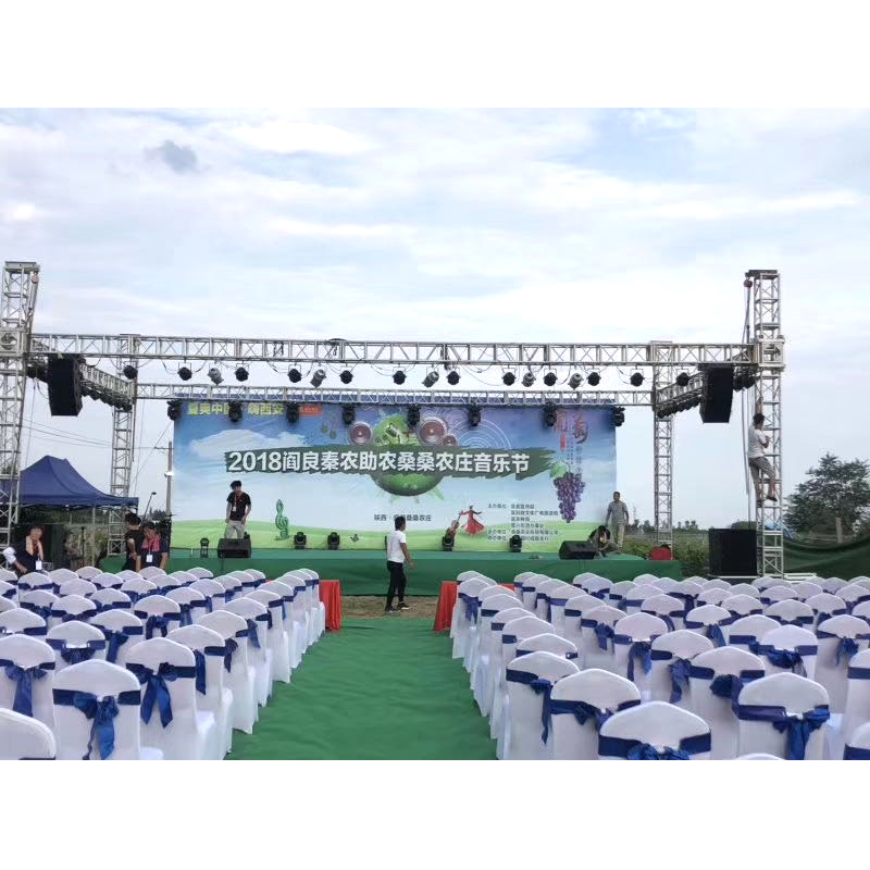 Precio de fábrica de alta calidad, evento al aire libre, boda, exposición, fiesta, iluminación portátil para escenarios, diseño de sistema de armadura plana