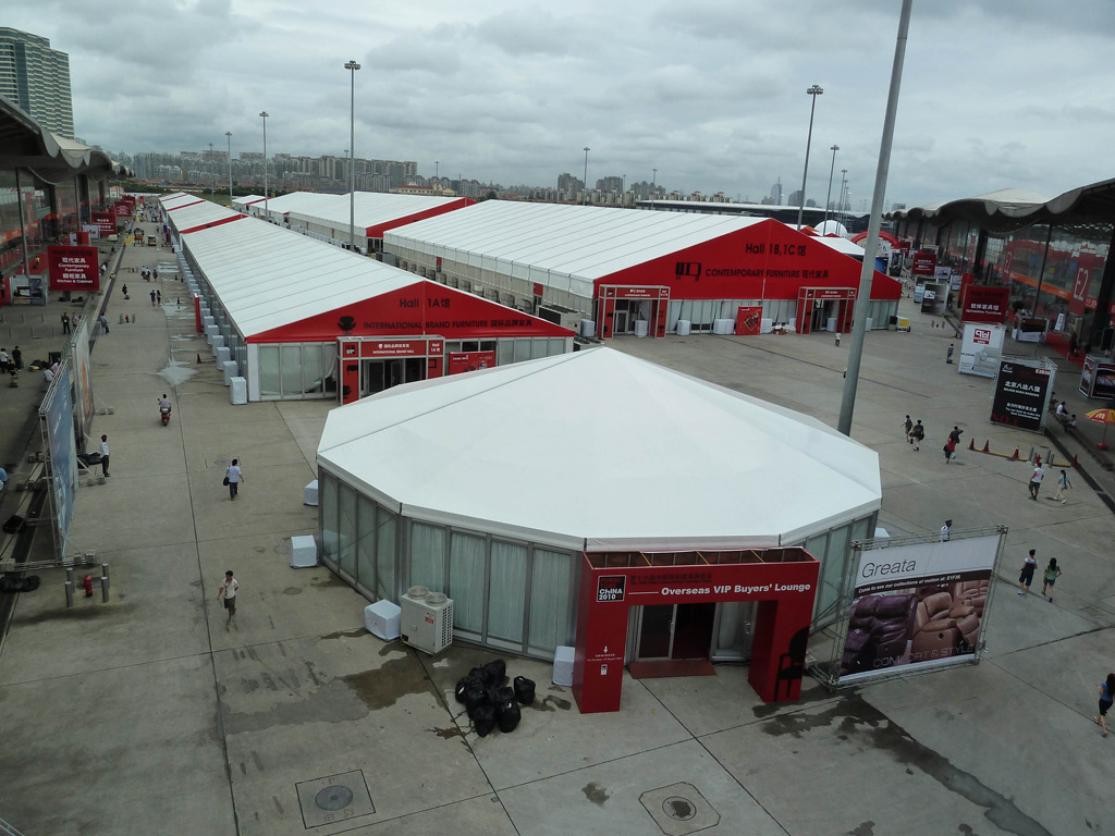 Fabricante de China suministra gran evento al aire libre para carpa de exposición al aire libre Carpa de feria comercial de material de marco de aluminio PCV grande a la venta