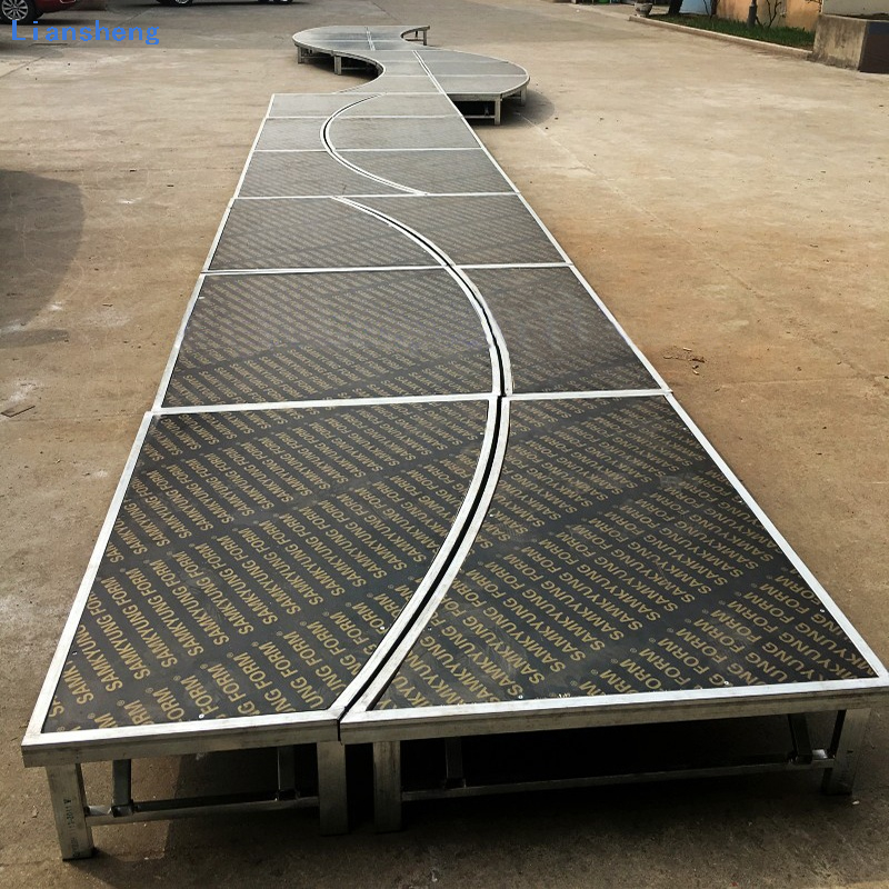 Plataforma de escenario para eventos de DJ con soporte de armadura de aluminio para exteriores, suministro directo de fábrica