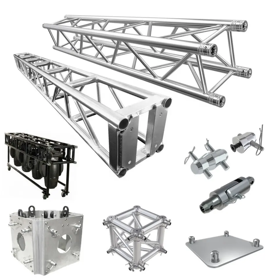 Gran oferta, soporte de armadura de iluminación cuadrada de aluminio para exteriores con sistema de elevación de armadura, escenario de concierto para espectáculo de eventos