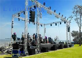 Armazón de aluminio para eventos, techo curvo, sistema de armazón, concierto al aire libre, plataforma de escenario, luces separadoras, exhibiciones de armazones