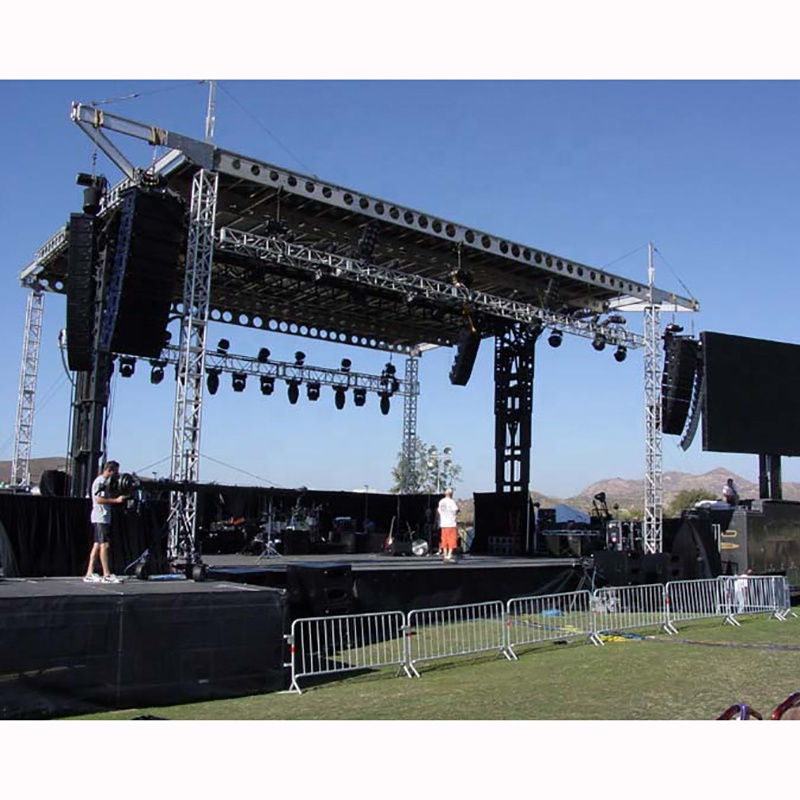 Escenario de evento de boda al aire libre, escenario de concierto portátil, plataforma de escenario con marco de aleación de aluminio para exposición