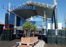 Armazón de aluminio para eventos, techo curvo, sistema de armazón, concierto al aire libre, plataforma de escenario, luces separadoras, exhibiciones de armazones