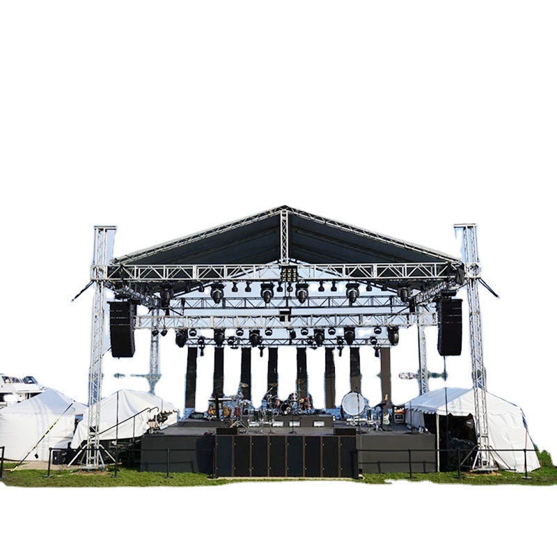 Precio de fábrica, armadura de techo personalizada de aluminio con sistema de elevación, escenario al aire libre de fácil instalación para eventos de concierto