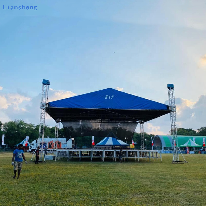 El braguero de la luz del podio del evento del sistema del braguero del tejado de la aleación de aluminio al aire libre exhibe el braguero triangular del tejado plano