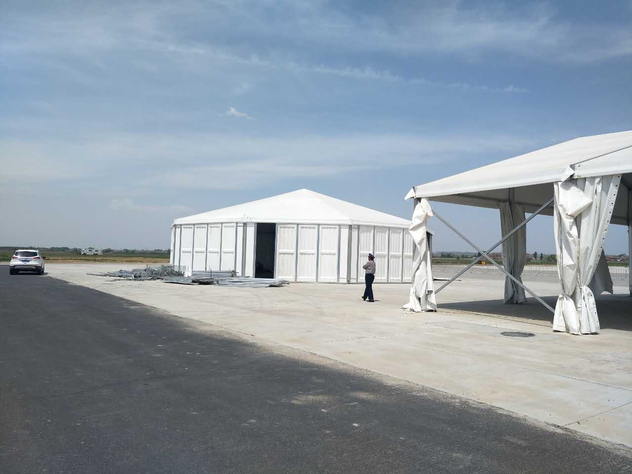 Marco de aleación de aluminio Aplicación al aire libre Exposición Almacén Evento Fiesta Boda Uso Pared de vidrio transparente Carpa de aluminio