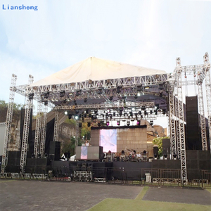 Sistema de escenario de armadura de techo personalizado de instalación rápida al aire libre con plataforma de escenario móvil para concierto de eventos