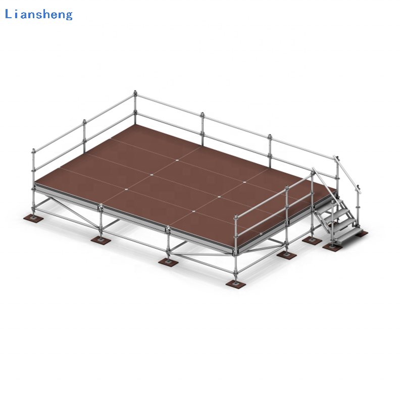 Plataforma de escenario para eventos de DJ con soporte de armadura de aluminio para exteriores, suministro directo de fábrica