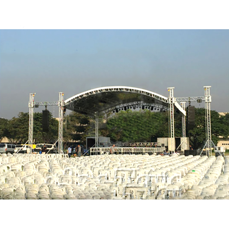 Precio de fábrica, plataforma para eventos al aire libre, luces, braguero, muestra, sistema de braguero de altavoz de sonido para evento