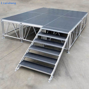 Plataforma de escenario para eventos de DJ con soporte de armadura de aluminio para exteriores, suministro directo de fábrica