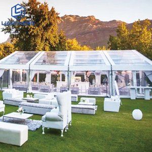 Carpa transparente para bodas al aire libre, carpa grande de lujo de aluminio para eventos y fiestas para 1000 personas