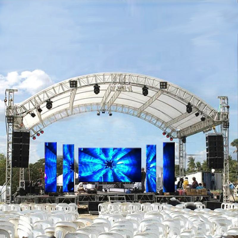 Podio de escenario de concierto de aleación de aluminio exterior, escenario con sistema de armadura Lage, precio de fábrica 