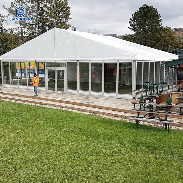Precio al por mayor de fábrica Carpa de exposición al aire libre Estructura de aleación de aluminio Carpa personalizada Carpa de pared de vidrio