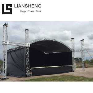 Carpa para eventos al aire libre de aluminio, escenario de concierto, plataforma elevadora, soporte de diseño, armadura, escenario de techo de exhibición