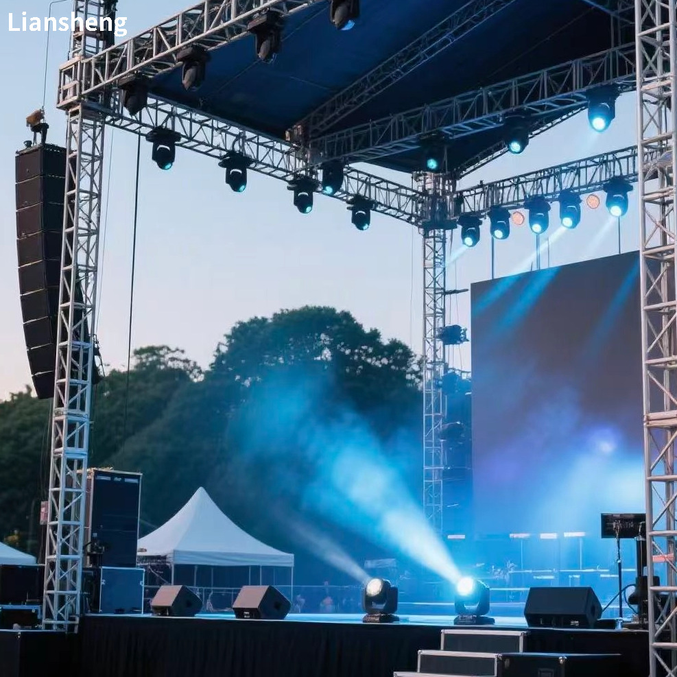 Spigot Truss, escenario y espectáculo de luces para conciertos al aire libre 
