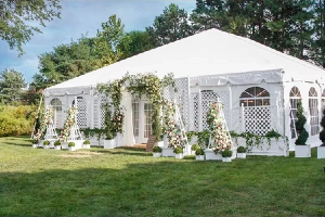 ¿Qué tamaño de tienda necesita para 100 invitados?