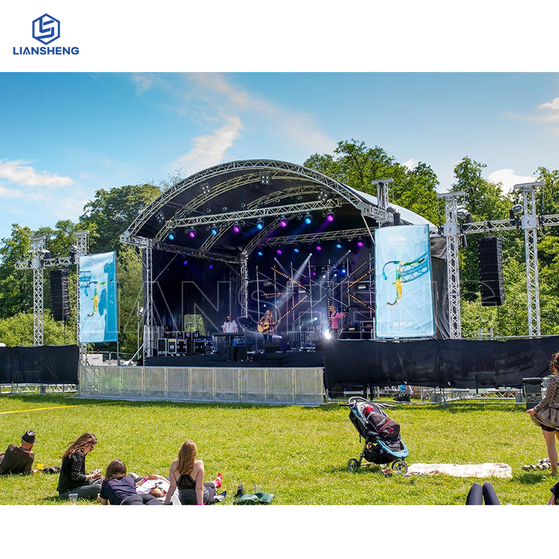 Gran armazón móvil y escenario de iluminación para conciertos, estructura de exhibición personalizable, instalación rápida, último estilo a la venta