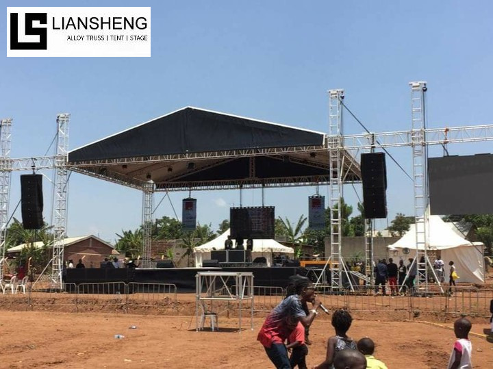 etapa del concierto del evento del braguero del tornillo de la espita de la aleación de aluminio del tejado plano de los 8*6*6m