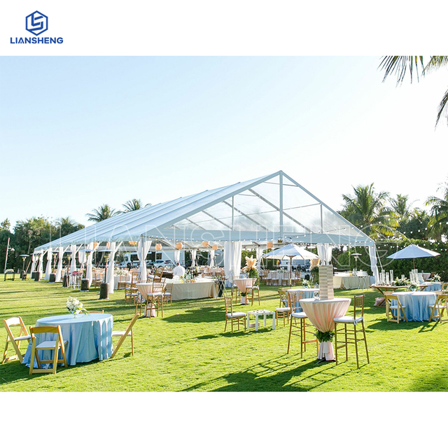 Carpa transparente para eventos y fiestas de bodas con marco de aluminio de alta calidad y 300 asientos a la venta