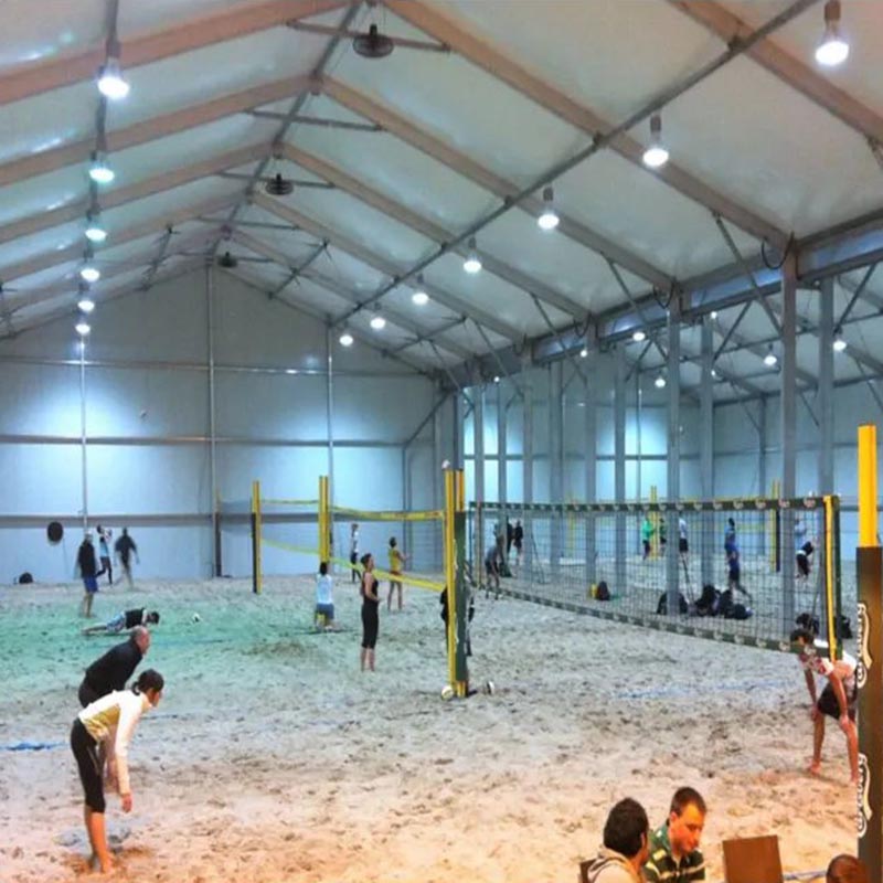 Carpa de almacén temporal al aire libre con aislamiento Taller adicional grande Sala de almacenamiento de deportes Carpa industrial con marco de aluminio prefabricado de metal