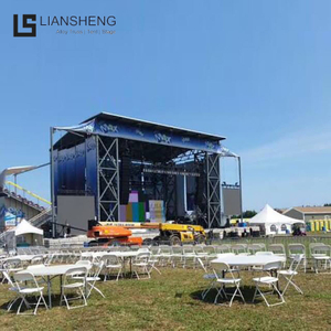 Escenario al aire libre del evento del concierto del diseño modificado para requisitos particulares del sistema de la etapa del braguero de aluminio superior plano del diseño libre