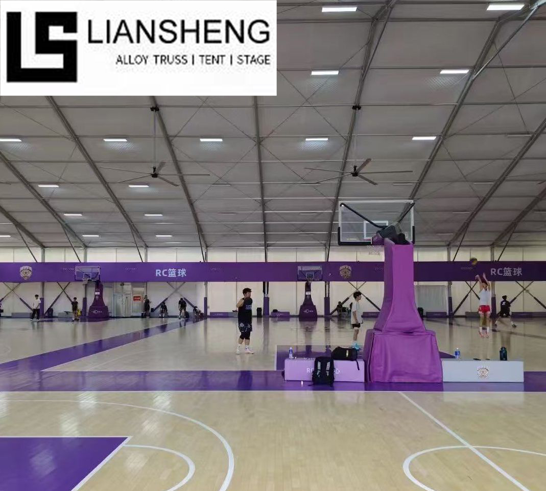 Carpa de aluminio de suministro directo de fábrica, estructura reforzada alta para exteriores, carpa para gimnasio, cancha de tenis y baloncesto, carpa deportiva