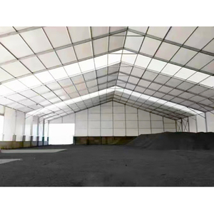 Tienda de almacén de almacenamiento industrial con marco de aluminio grande de 25x40 m