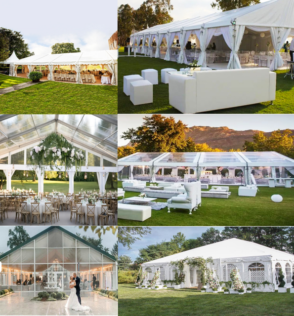 Carpa con estructura de aluminio de alta calidad para carpas para bodas, carpa para fiestas en almacén, iglesia y recepción