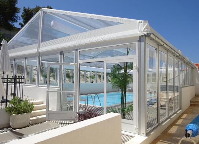 Carpa para eventos y bodas de cristal con marco de aluminio de alta calidad 