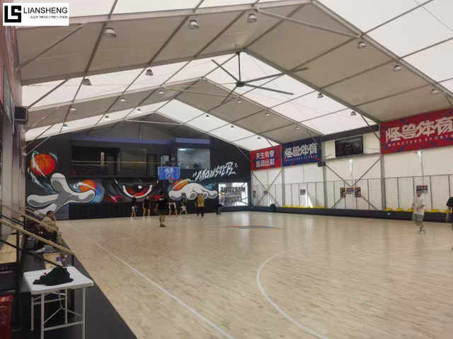 Carpa deportiva poligonal de aleación de aluminio para eventos, estadios, piscinas y competiciones a gran escala