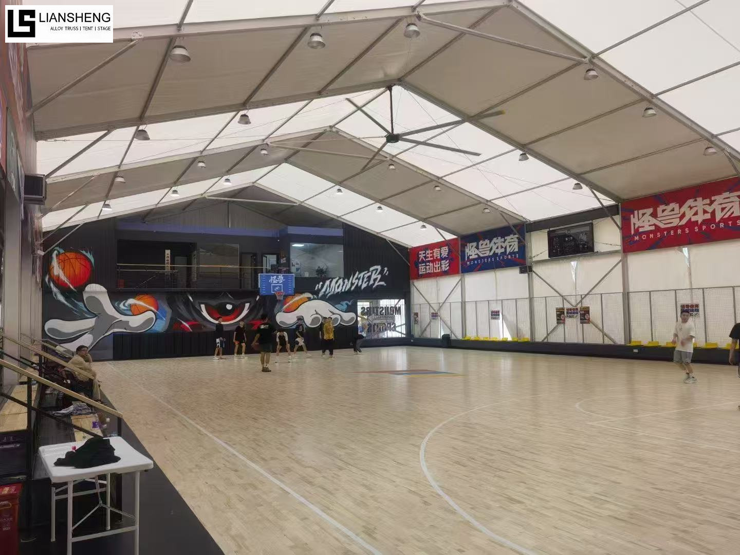 Carpa deportiva poligonal de aleación de aluminio para eventos, estadios, piscinas y competiciones a gran escala