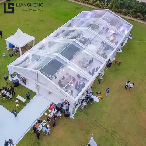 Tienda al aire libre transparente clara del acontecimiento de la tienda del banquete de boda de la aleación de aluminio del dosel