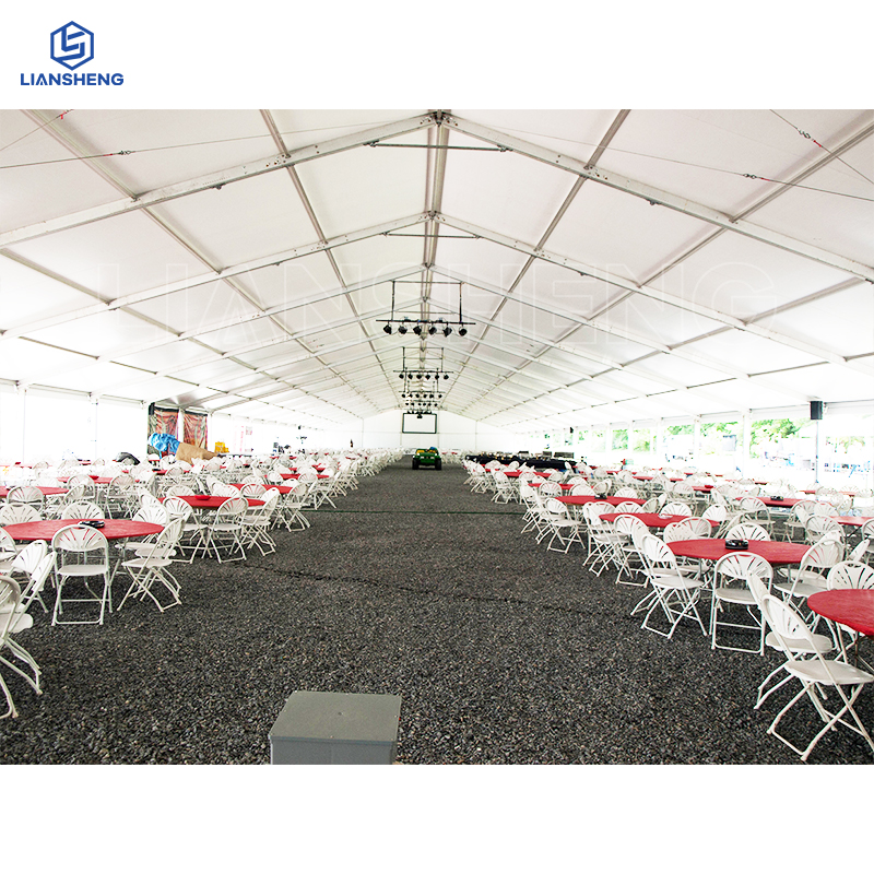 Carpa transparente para bodas de PVC de 20 m × 50 m