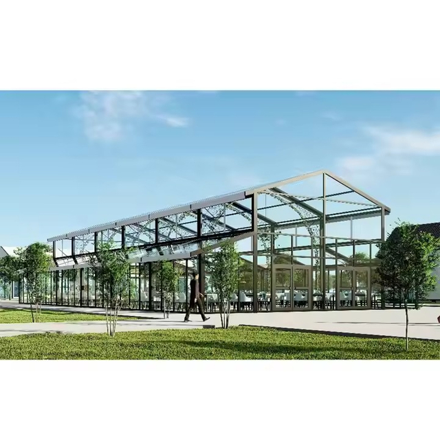 Carpas para bodas con marco negro, estructura para lugar de eventos, atrio, carpa con estructura de pared de vidrio para fiestas y eventos, novedad