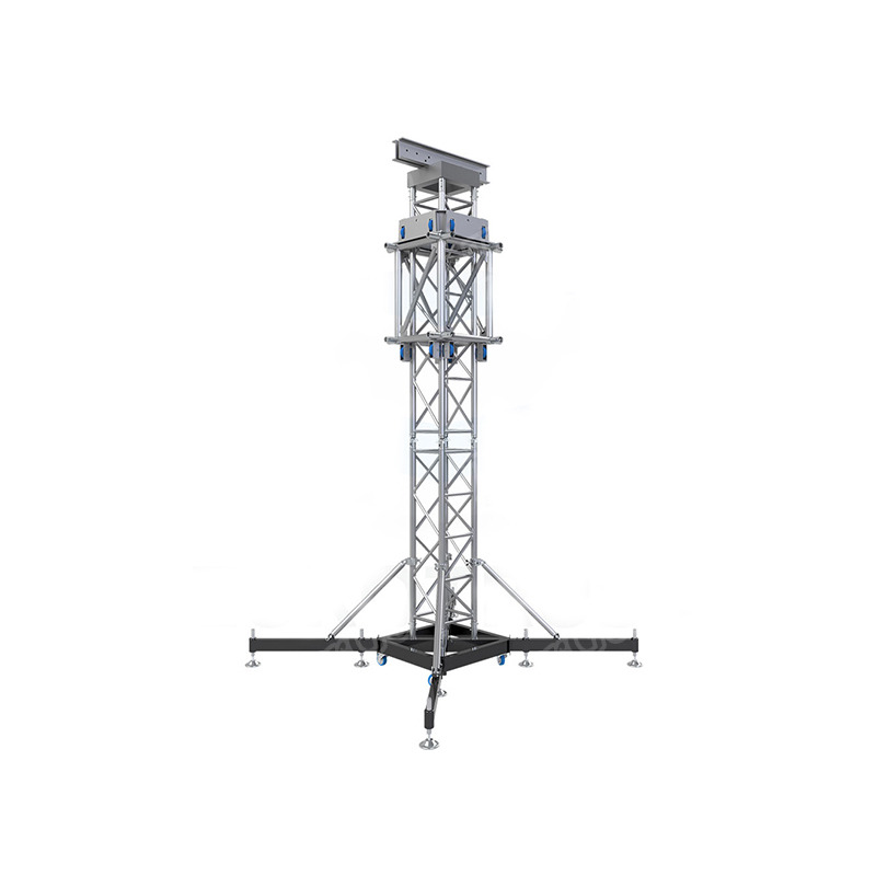 Sistema de armazón de torre elevadora de luces y parlantes