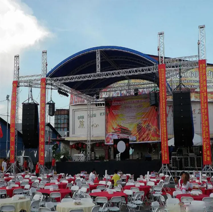 Escenario de armadura de aluminio más vendido para escenario de alta resistencia para eventos de fiesta al aire libre a la venta