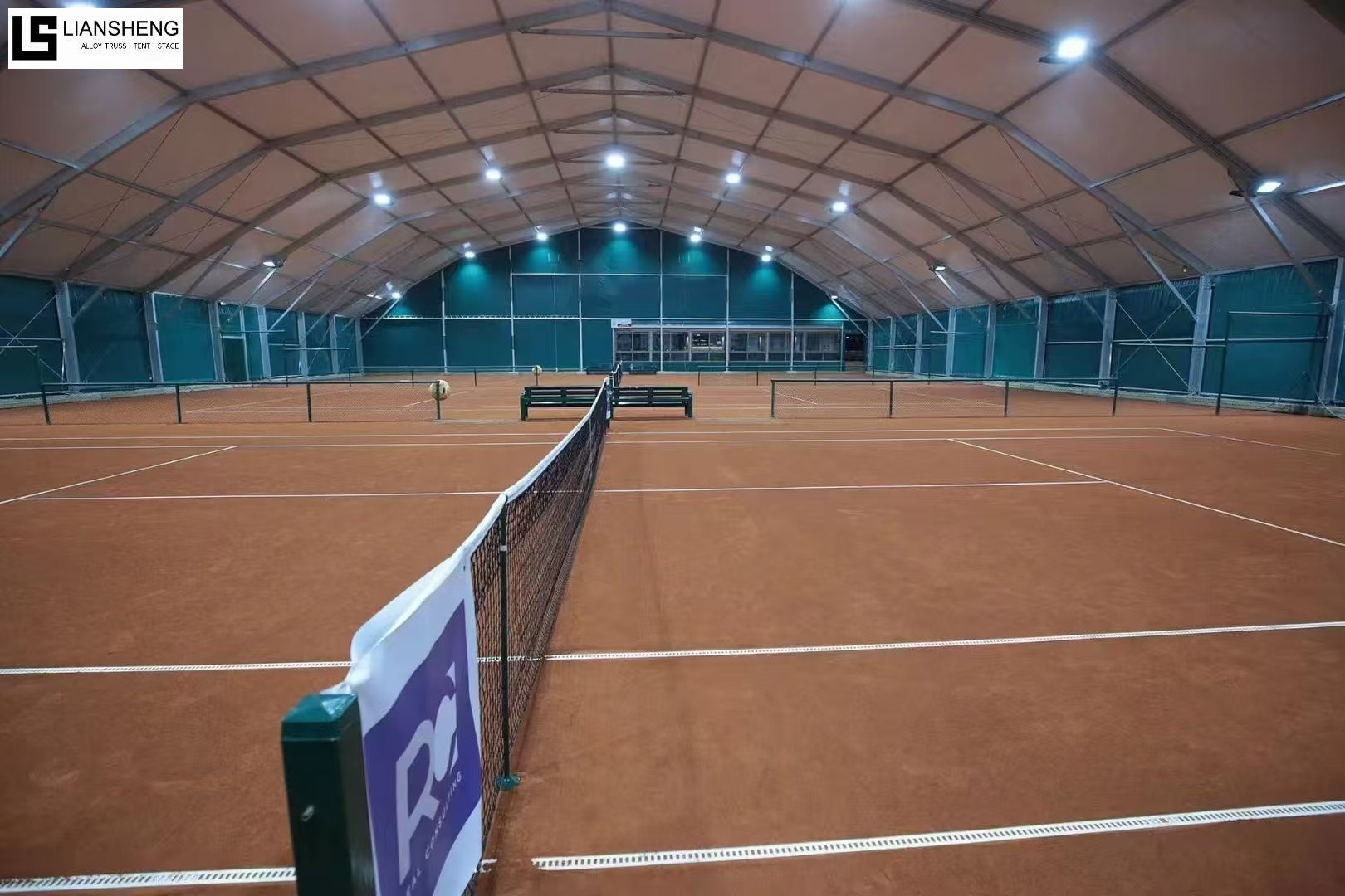 Carpa deportiva poligonal de aleación de aluminio para eventos, estadios, piscinas y competiciones a gran escala