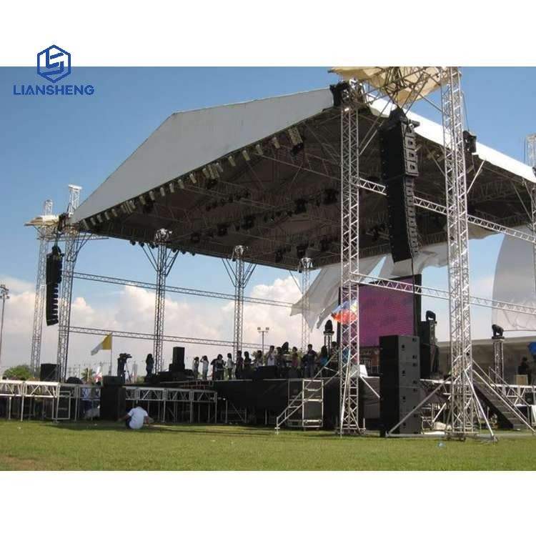 Escenario de concierto al aire libre con armazón de elevación personalizado