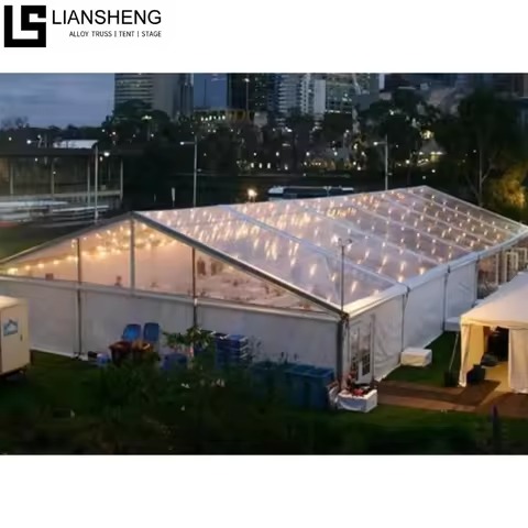 Carpa atrio de lujo con marco negro de aleación de aluminio para exposiciones, bodas y eventos