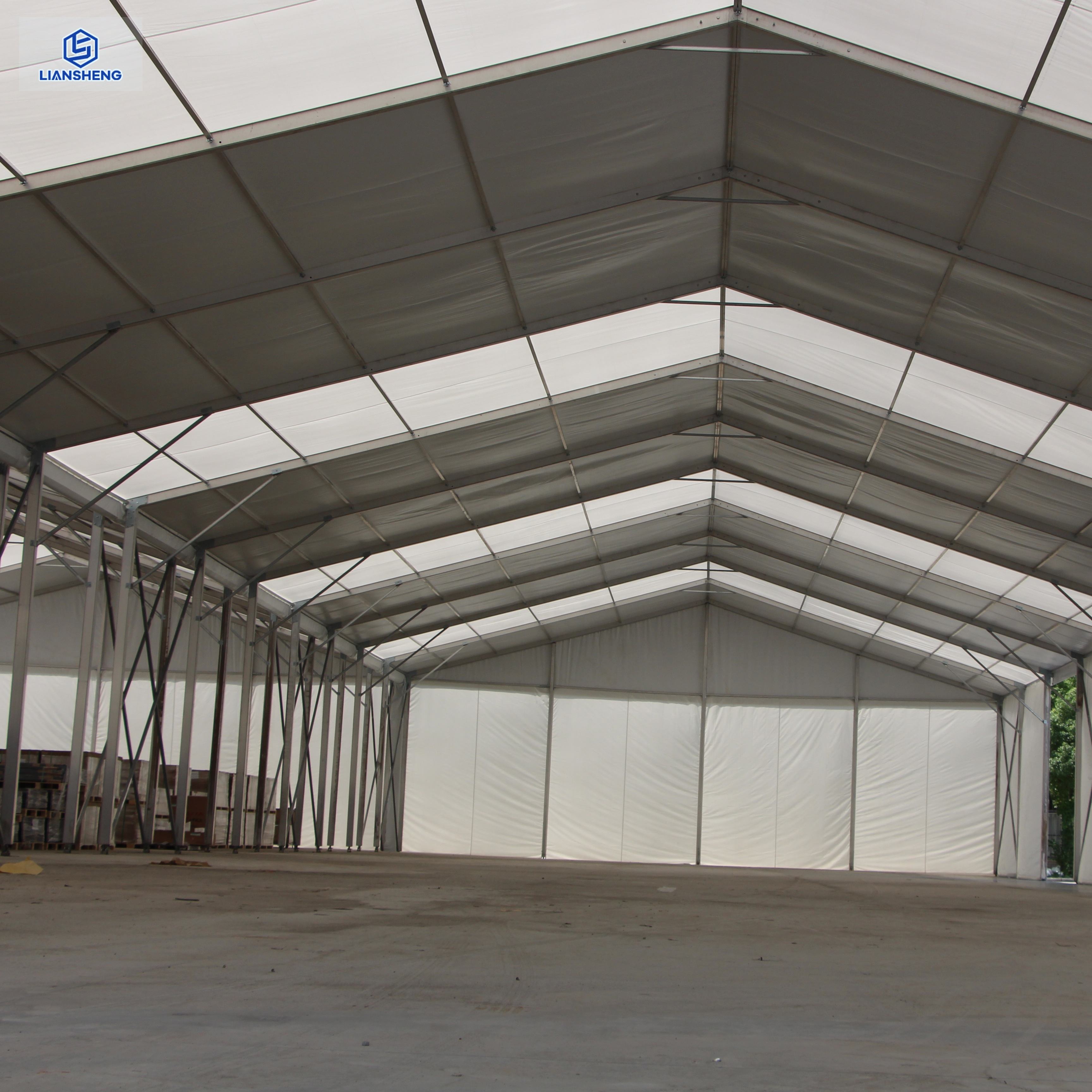 Carpa de almacenamiento industrial, armazón de carpa con marco de aluminio portátil para la venta