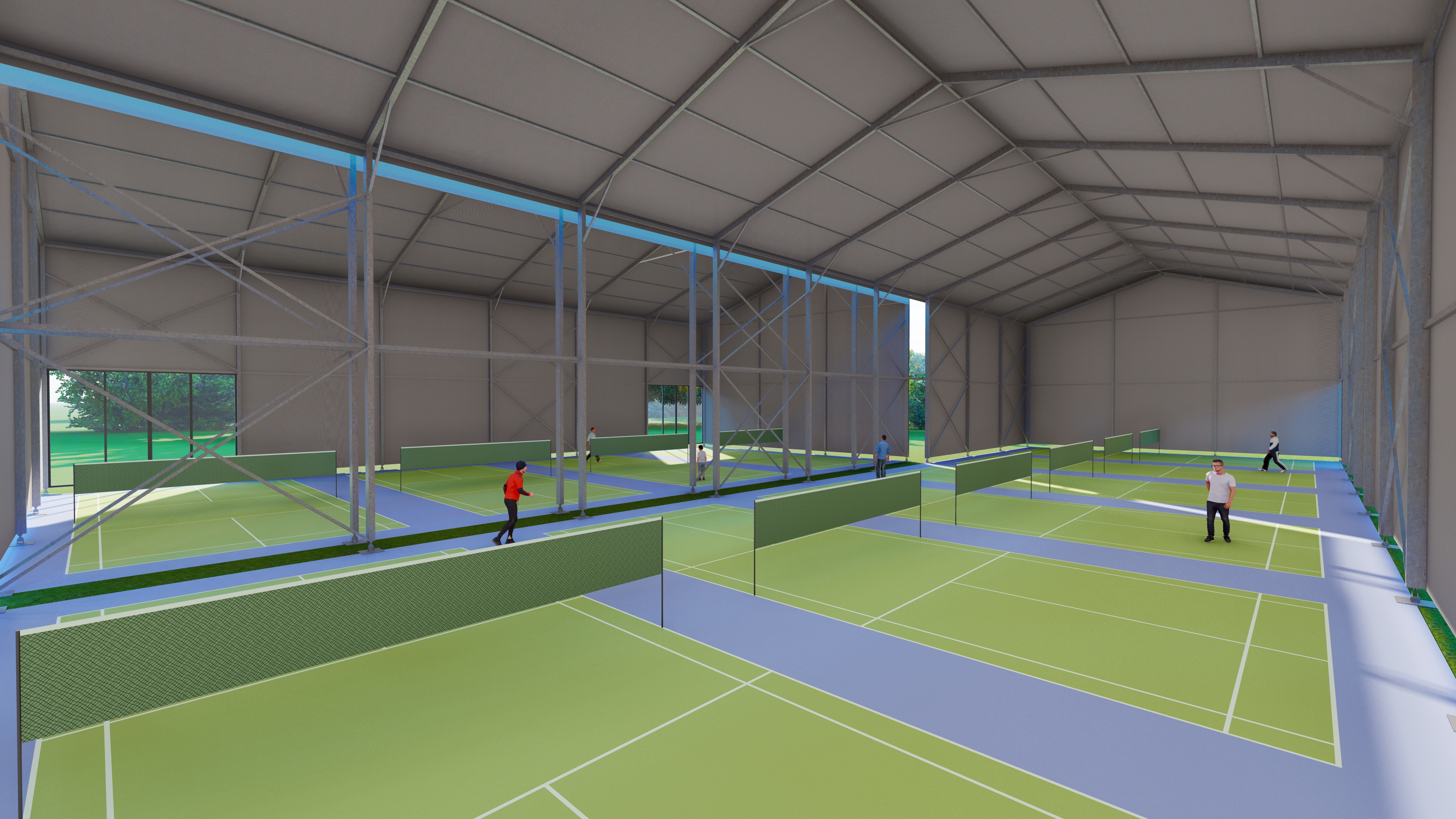 Tienda deportiva con marco de aluminio Liansheng 20mx30m para tienda de baloncesto 