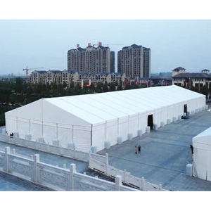 Carpa de almacén de estructura de aluminio resistente, impermeable, blanca, grande, para exteriores, 25x50m, para productos de almacenamiento industriales temporales