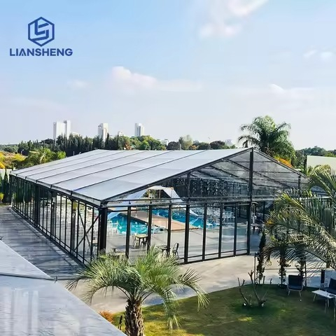 Carpa para bodas transparente panorámica de 30 m × 60 m | Bajo la cúpula, el amor y la luz de las estrellas coexisten: espacio de arte sin columnas de 1800㎡, que crea una boda a nivel de salón inolvidable para toda la vida