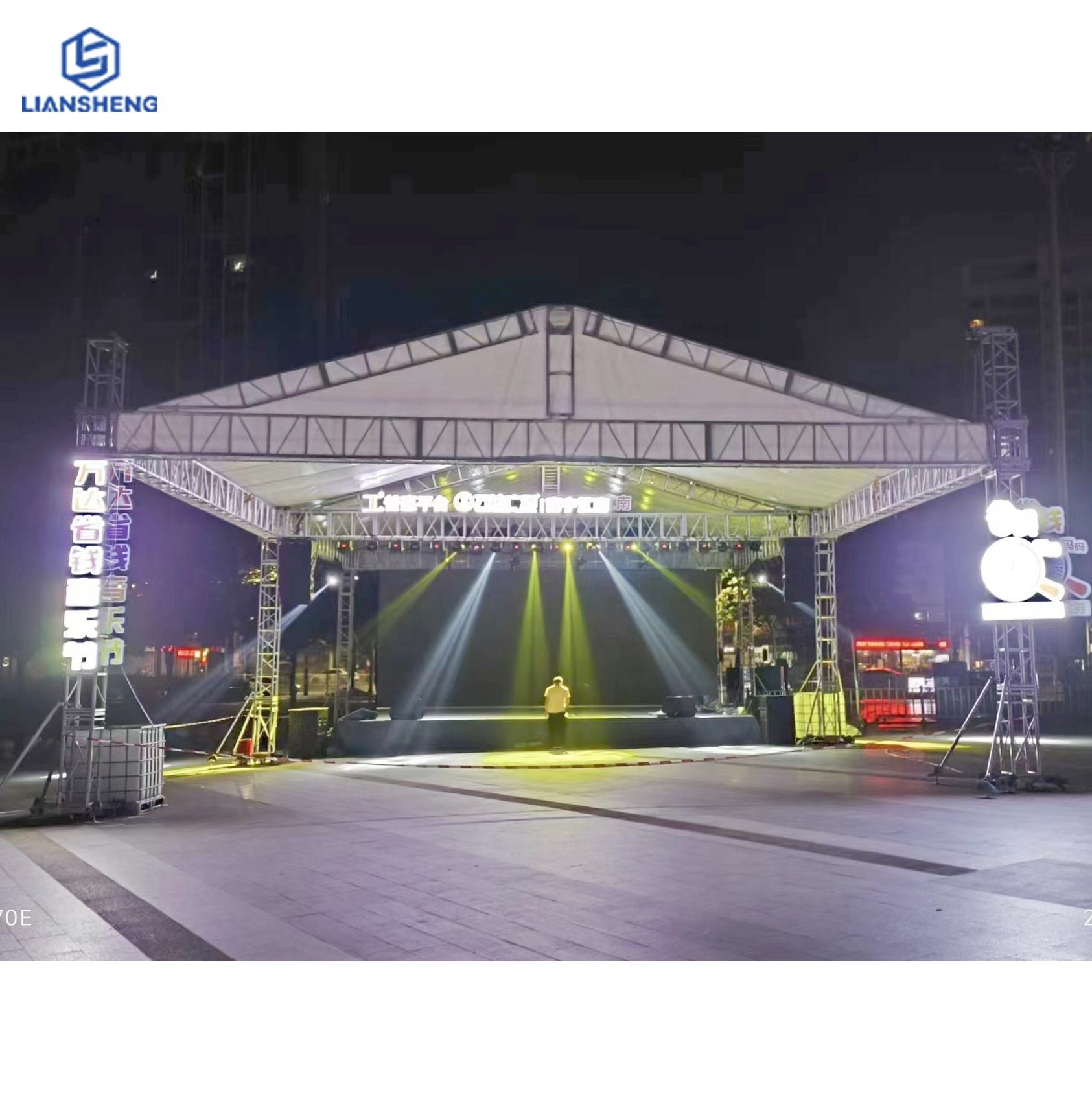 Armadura de aluminio para escenario, plataforma de escenario móvil, armadura de soporte en tierra, armadura de exposición