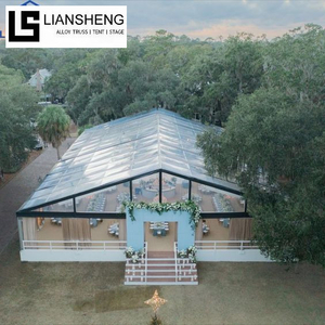 Carpa transparente para bodas al aire libre, carpa grande de lujo de aluminio para eventos y fiestas para 500 1000 personas