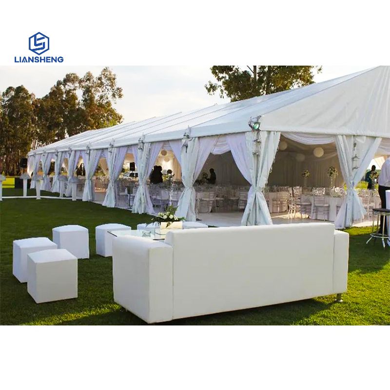  Tienda de boda de fiesta de lujo al aire libre, pagoda transparente de almacén de feria comercial en venta, palmo de 20x30m para eventos