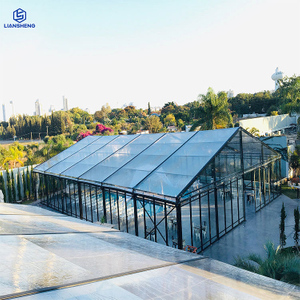 Carpa grande con marco negro de PVC transparente para bodas, fiesta de lujo, Color en espiga curva, marco de acero de aluminio opcional, carpa para eventos